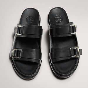 Massimo Dutti Leather Platform Sandals~40/9